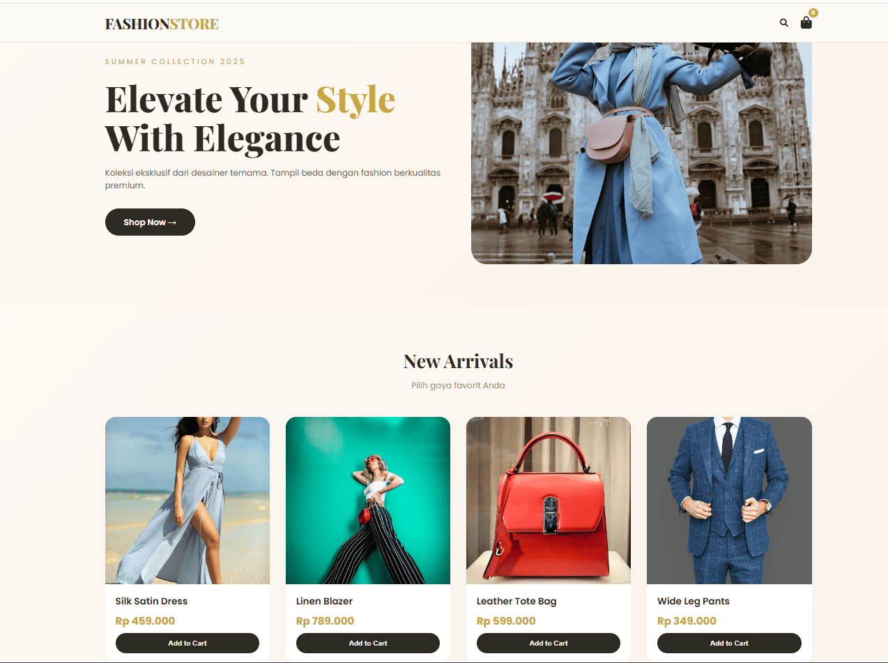 Fashion Store E-Commerce